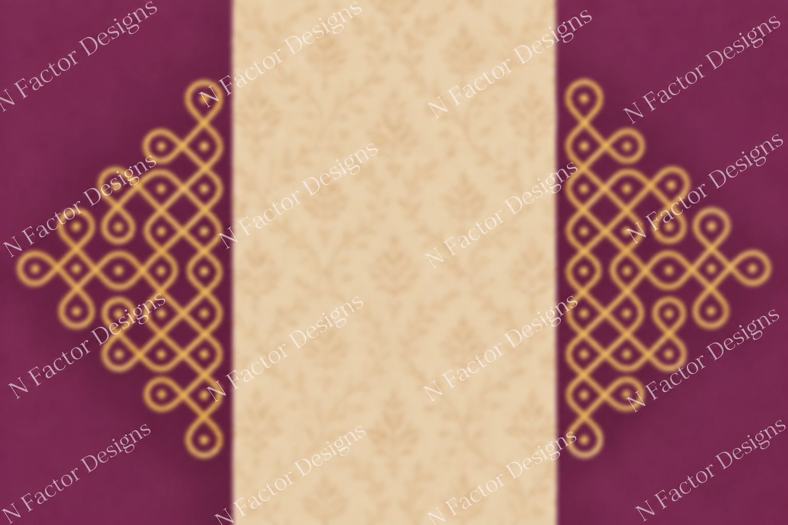 Kolam backdrop (Green | Purple) 8x12ft - Image 3