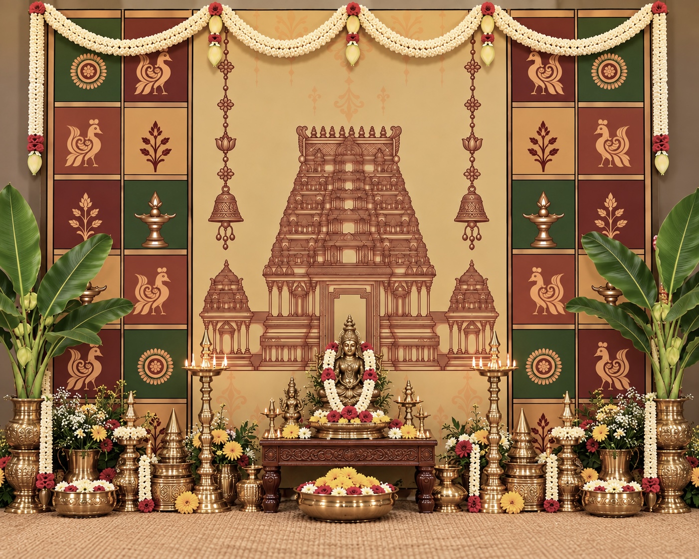 Temple heritage backdrop-2 8x10ft - Image 3